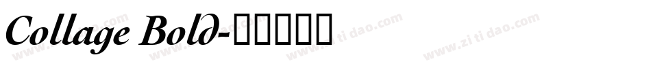 Collage Bold字体转换